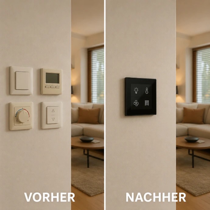 KNX-Hausautomation Vorher-Nachher
